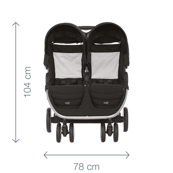 Britax b agile cheap double stroller dimensions