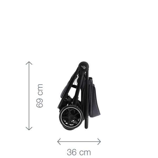 Britax b online agile folded dimensions