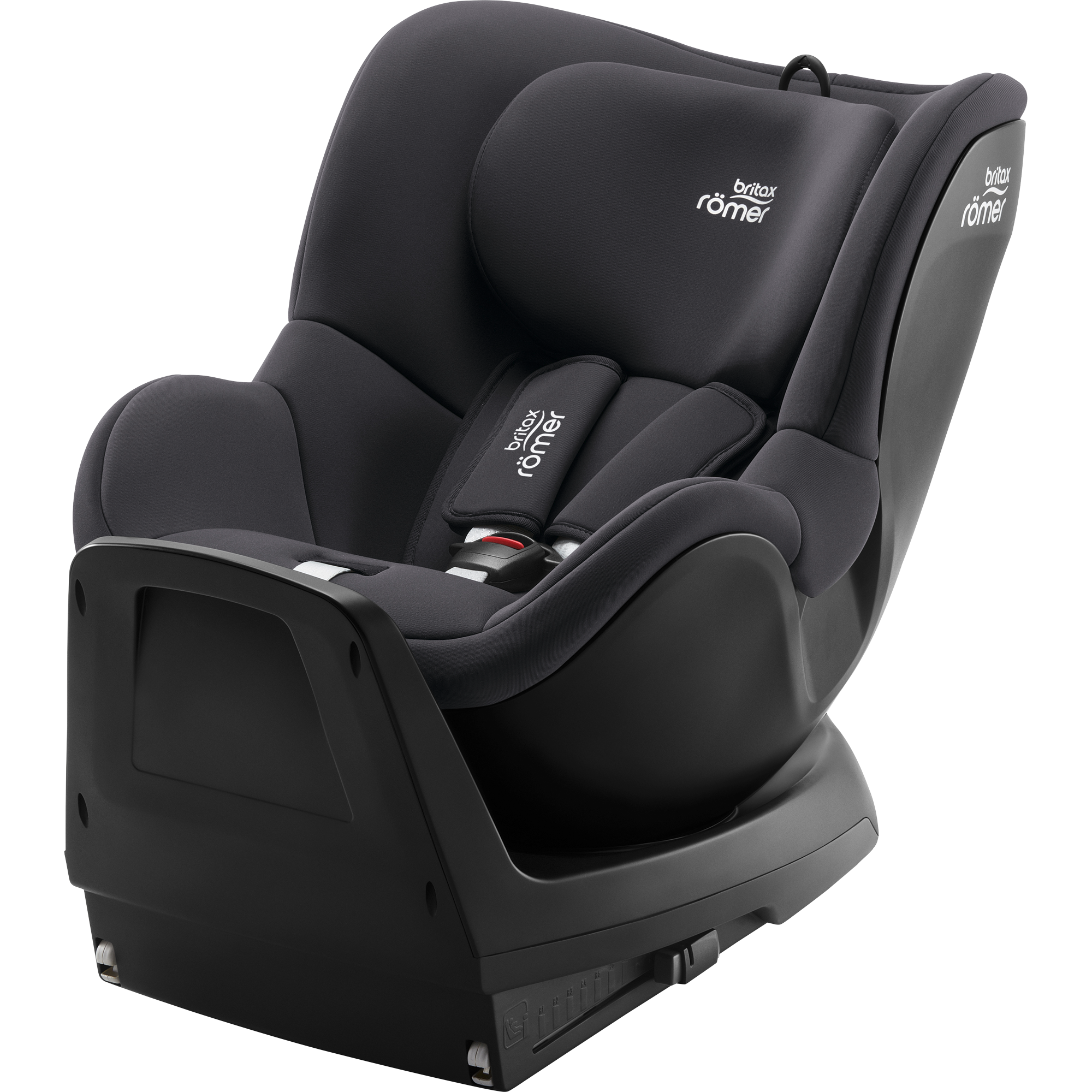 Swing out papillary car seat